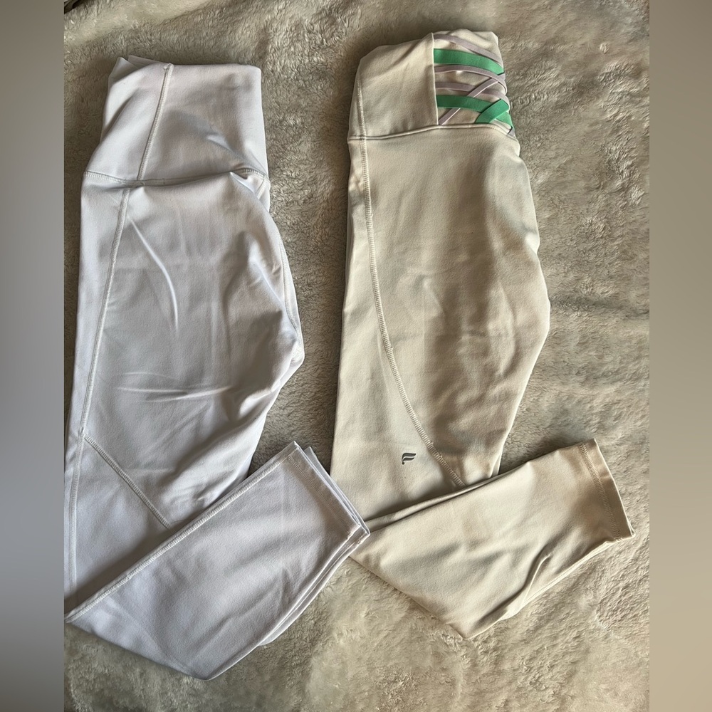 Fabletics Powerhold White Leggings ONE PAIR